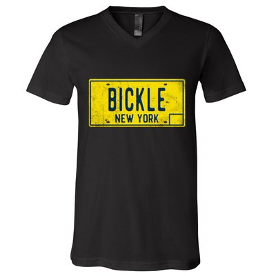 Taxi Driver Retro Old Ny Movie Travis Bickle License Plate V-Neck T-Shirt