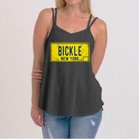 Taxi Driver Retro Old Ny Movie Travis Bickle License Plate Women's Strappy Tank