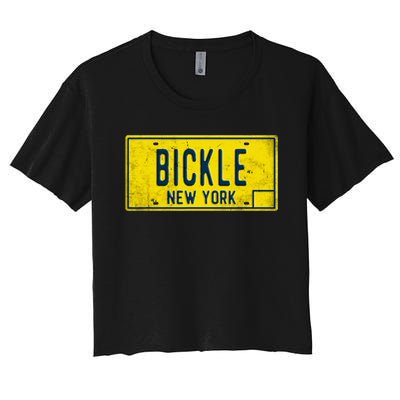 Taxi Driver Retro Old Ny Movie Travis Bickle License Plate Women's Crop Top Tee