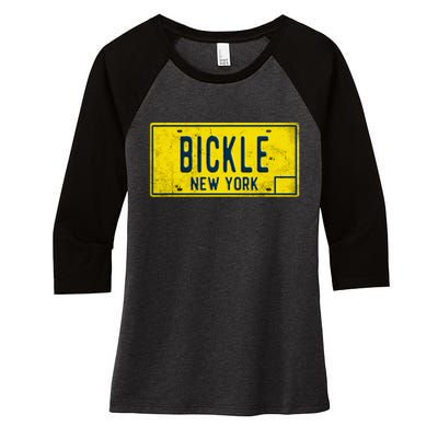 Taxi Driver Retro Old Ny Movie Travis Bickle License Plate Women's Tri-Blend 3/4-Sleeve Raglan Shirt