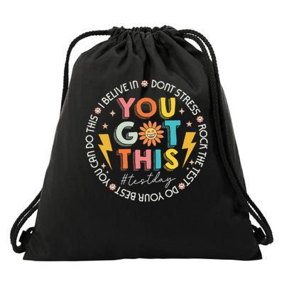 Test Day Rock The Test Teacher Testing Day You Got This Drawstring Bag