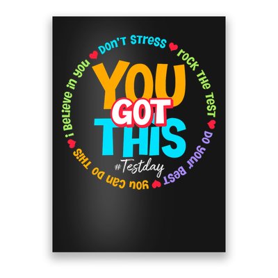 Test Day Rock The Test Teach.er Testing Day You Got This Poster