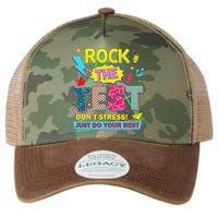 Test Day Rock The Test Just Do Your Best Teacher Testing Legacy Tie Dye Trucker Hat