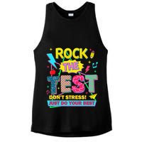 Test Day Rock The Test Just Do Your Best Teacher Testing Ladies PosiCharge Tri-Blend Wicking Tank