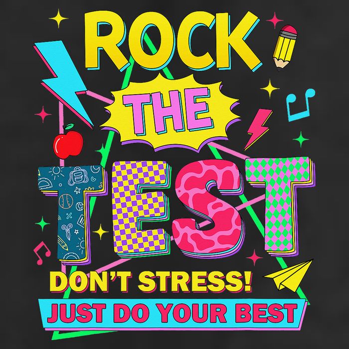 Test Day Rock The Test Just Do Your Best Teacher Testing Cool Comfort Performance Bucket Hat