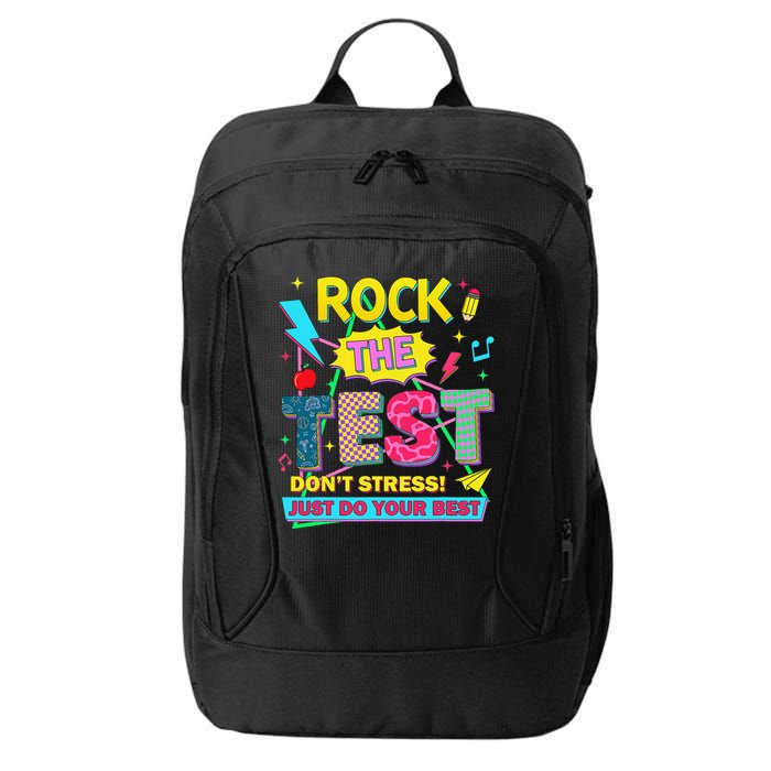 Test Day Rock The Test Just Do Your Best Teacher Testing City Backpack