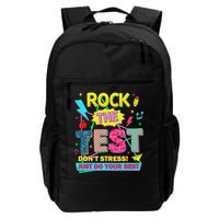 Test Day Rock The Test Just Do Your Best Teacher Testing Backpack