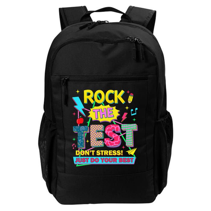 Test Day Rock The Test Just Do Your Best Teacher Testing Backpack