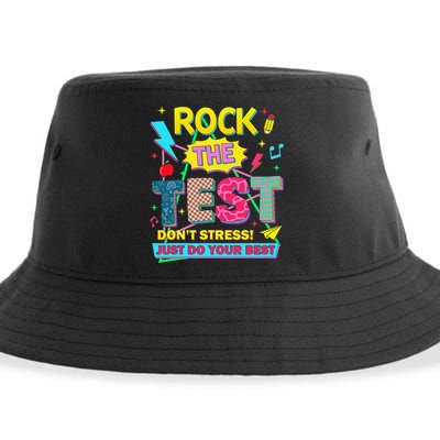 Test Day Rock The Test Just Do Your Best Teacher Testing Sustainable Bucket Hat