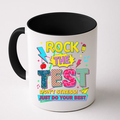 Test Day Rock The Test Just Do Your Best Teacher Testing Mug