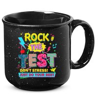 Test Day Rock The Test Just Do Your Best Teacher Testing 15oz Campfire Ceramic Mug