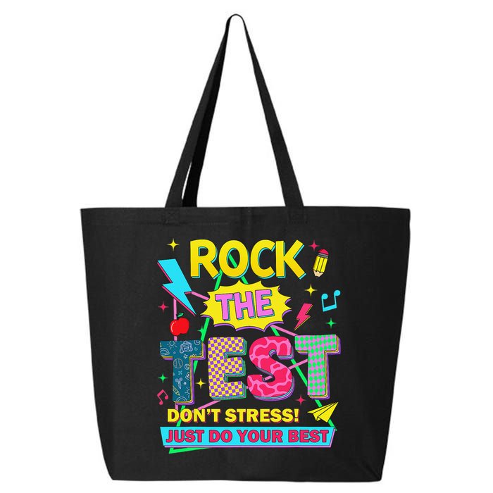 Test Day Rock The Test Just Do Your Best Teacher Testing 25L Jumbo Tote
