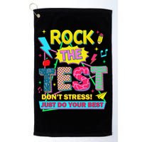 Test Day Rock The Test Just Do Your Best Teacher Testing Golf Towel