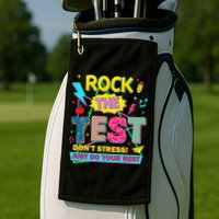 Test Day Rock The Test Just Do Your Best Teacher Testing Golf Towel