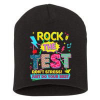 Test Day Rock The Test Just Do Your Best Teacher Testing Short Acrylic Beanie