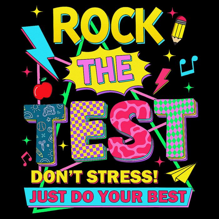 Test Day Rock The Test Just Do Your Best Teacher Testing Wool Snapback Cap
