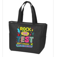 Test Day Rock The Test Just Do Your Best Teacher Testing Zip Tote Bag