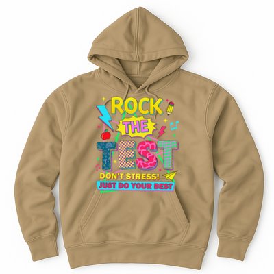 Test Day Rock The Test Just Do Your Best Teacher Testing Hoodie
