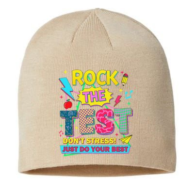 Test Day Rock The Test Just Do Your Best Teacher Testing Sustainable Beanie