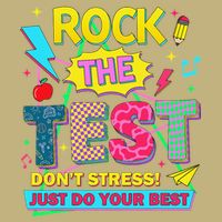 Test Day Rock The Test Just Do Your Best Teacher Testing Magnet