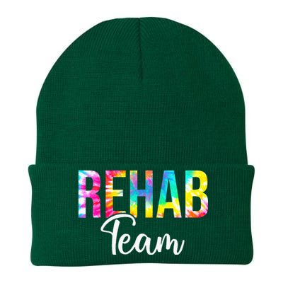 Tie Dye Rehab Team Rehabilitation Awareness Week OT PT ST Knit Cap Winter Beanie