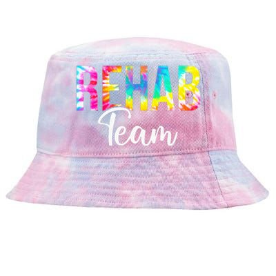 Tie Dye Rehab Team Rehabilitation Awareness Week OT PT ST Tie-Dyed Bucket Hat