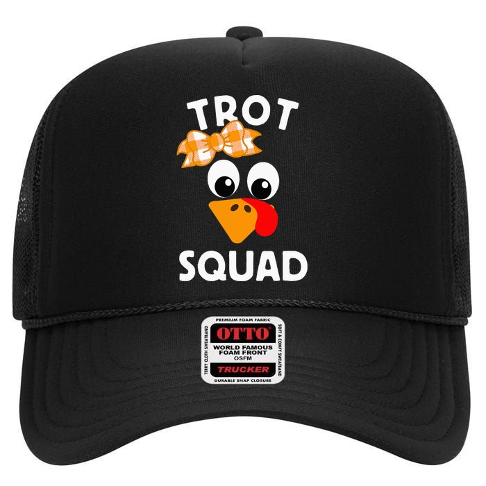 Thanksgiving Day Running Turkey Trot Squad High Crown Mesh Back Trucker Hat