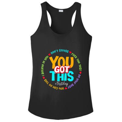 Test Day Rock The Test Teacher Te Day You Got This Ladies PosiCharge Competitor Racerback Tank