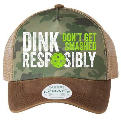 Team Dink Responsibly Dont Get Smashes Funny Pickleball Gift Legacy Tie Dye Trucker Hat