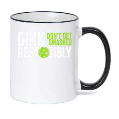 Team Dink Responsibly Dont Get Smashes Funny Pickleball Gift 11oz Black Color Changing Mug