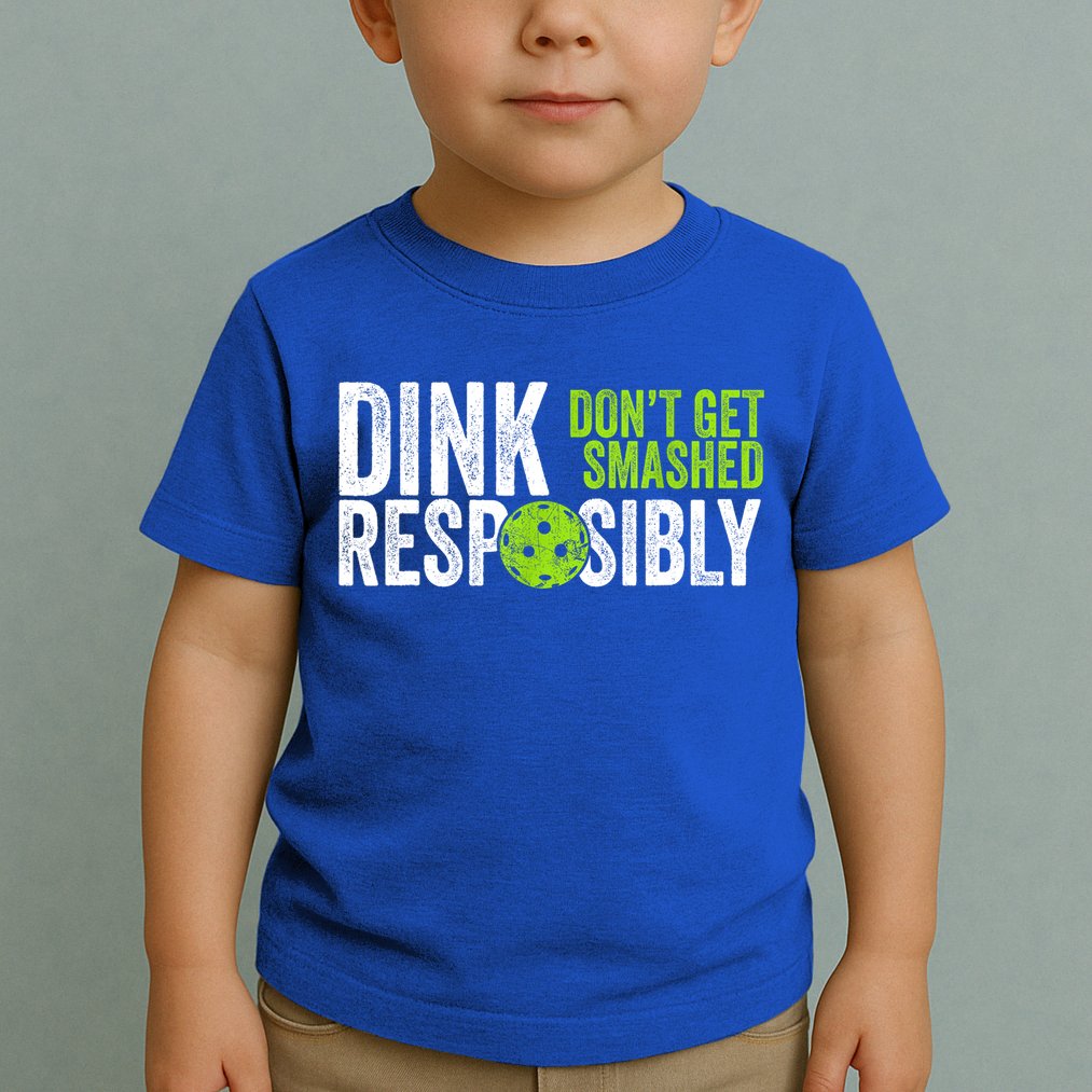 Team Dink Responsibly Dont Get Smashes Funny Pickleball Gift Toddler T-Shirt
