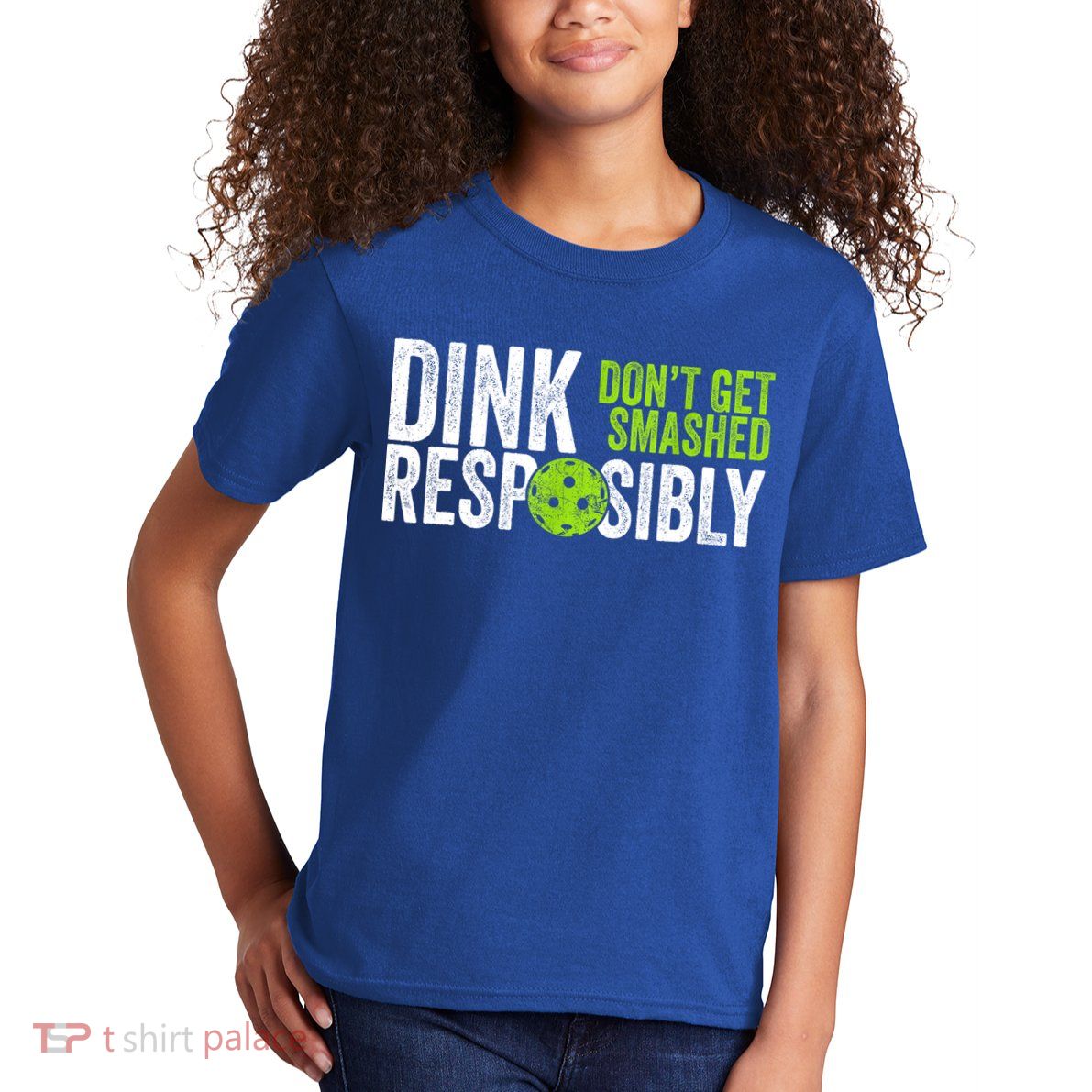 Team Dink Responsibly Dont Get Smashes Funny Pickleball Gift Kids T-Shirt
