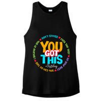 Test Day Rock The Test Teacher Testing Day You Got This Ladies PosiCharge Tri-Blend Wicking Tank