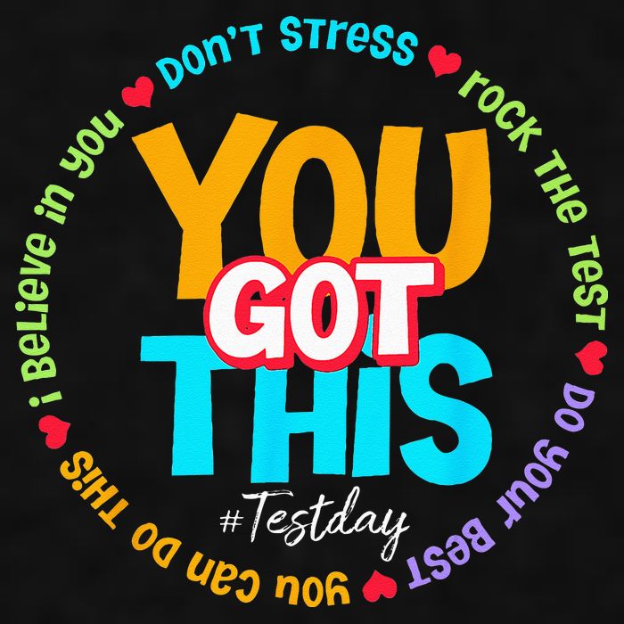 Test Day Rock The Test Teacher Testing Day You Got This Ladies PosiCharge Tri-Blend Wicking Tank