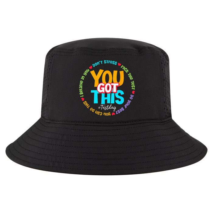 Test Day Rock The Test Teacher Testing Day You Got This Cool Comfort Performance Bucket Hat