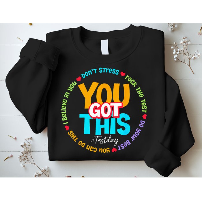 Test Day Rock The Test Teacher Testing Day You Got This Sweatshirt