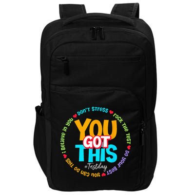 Test Day Rock The Test Teacher Testing Day You Got This Impact Tech Backpack