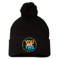 Test Day Rock The Test Teacher Testing Day You Got This Pom Pom 12in Knit Beanie