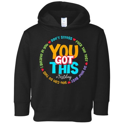 Test Day Rock The Test Teacher Testing Day You Got This Toddler Hoodie