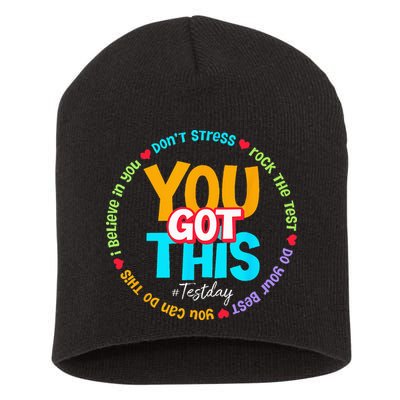 Test Day Rock The Test Teacher Testing Day You Got This Short Acrylic Beanie