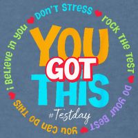 Test Day Rock The Test Teacher Testing Day You Got This Garment-Dyed Sweatshirt