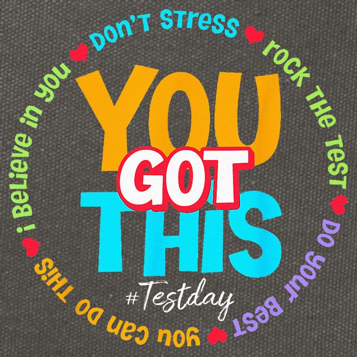 Test Day Rock The Test Teacher Testing Day You Got This Cotton Canvas Backpack