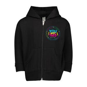 Test Day Rock The Test Teacher Testing Day You Got This Toddler Zip Fleece Hoodie