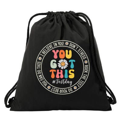 Test Day Rock The Test Teacher Testing Day You Got This Drawstring Bag