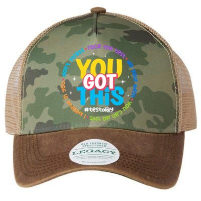 Test Day Rock The Test Teacher Testing Day You Got This  Legacy Tie Dye Trucker Hat