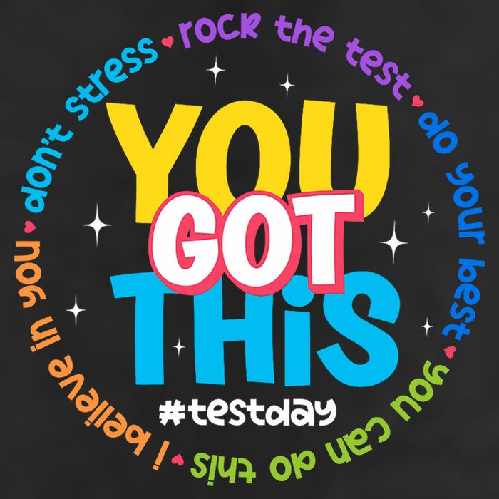 Test Day Rock The Test Teacher Testing Day You Got This  7 Panel Mesh Trucker Snapback Hat