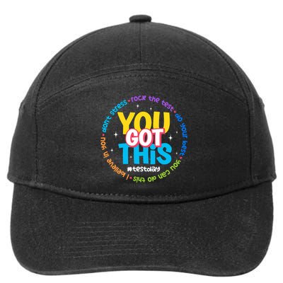 Test Day Rock The Test Teacher Testing Day You Got This  7-Panel Snapback Hat