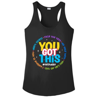 Test Day Rock The Test Teacher Testing Day You Got This  Ladies PosiCharge Competitor Racerback Tank