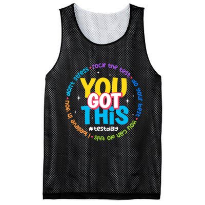 Test Day Rock The Test Teacher Testing Day You Got This  Mesh Reversible Basketball Jersey Tank
