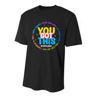 Test Day Rock The Test Teacher Testing Day You Got This  Youth Performance Sprint T-Shirt